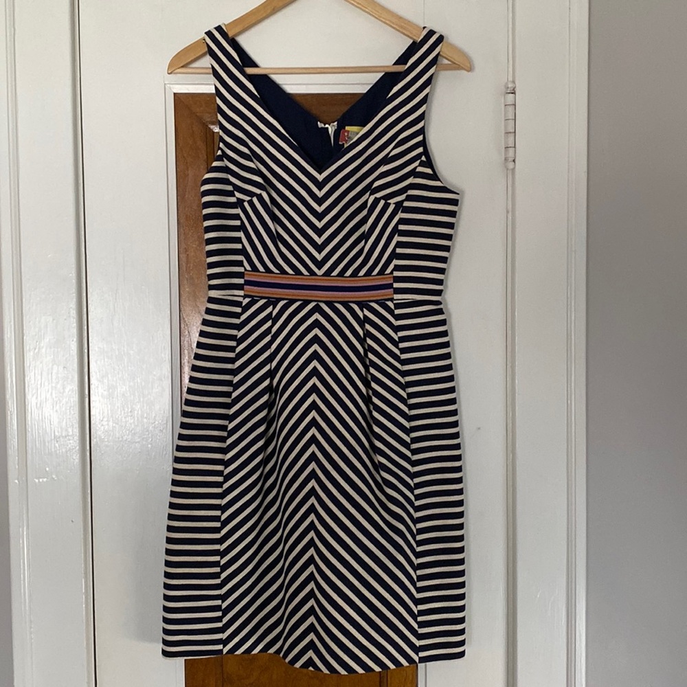 Maeve Mitred Stripe Dress